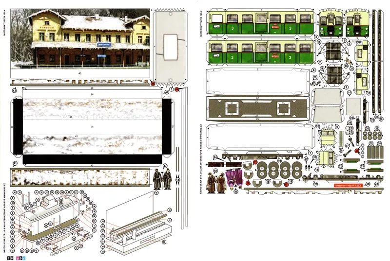 Motorový voz M120.4 a dioráma